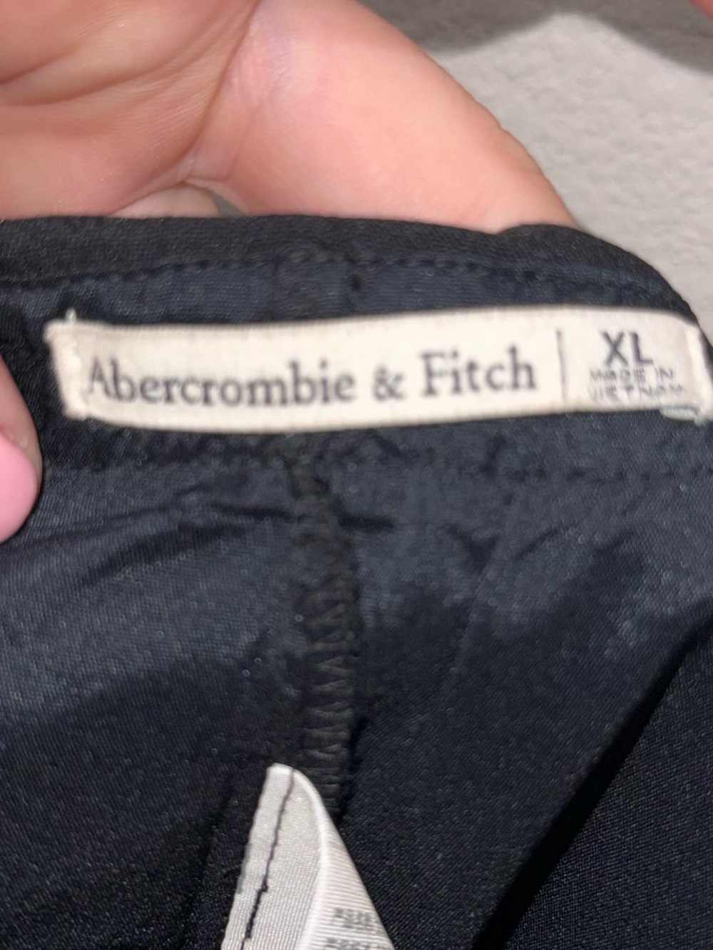 Abercrombie & Fitch Black Asymmetrical Mini Skirt XL High Rise Y2K - Picture 5 of 5